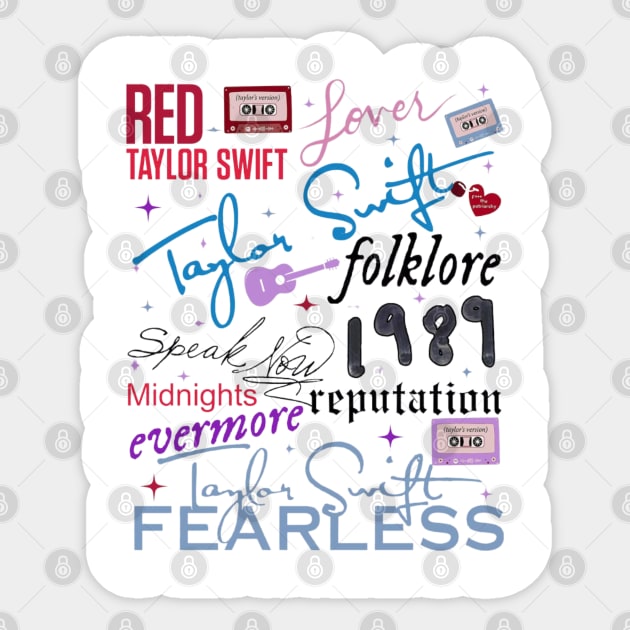 Taylor Swift Eras Sticker by Cun-Tees!